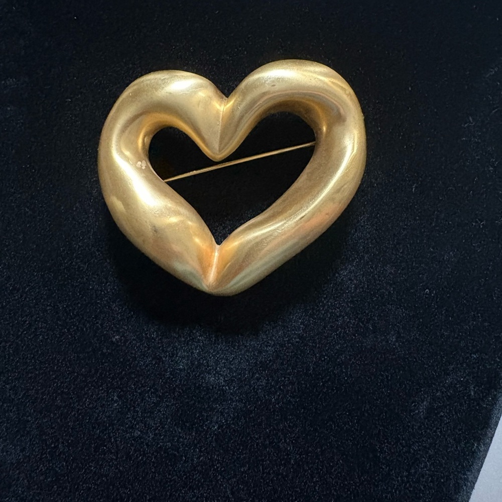 Vaubel Puffed Heart Brooch